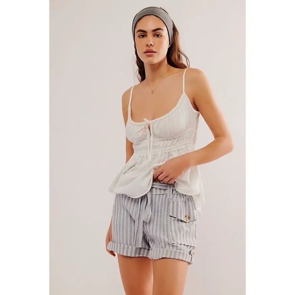 NWT Free People FP One Harriet Striped Shorts - Size Medium - Picture 1 of 13